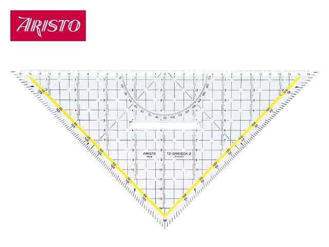 Aristo Geometriedreieck AR1648/2 Hypotenuse 325mm Plexiglas glasklar-4