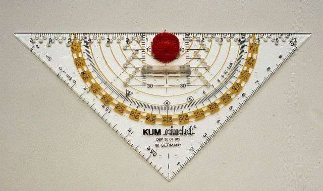 Geometrie-Dreieck CIRCLET 160mm transparent-1