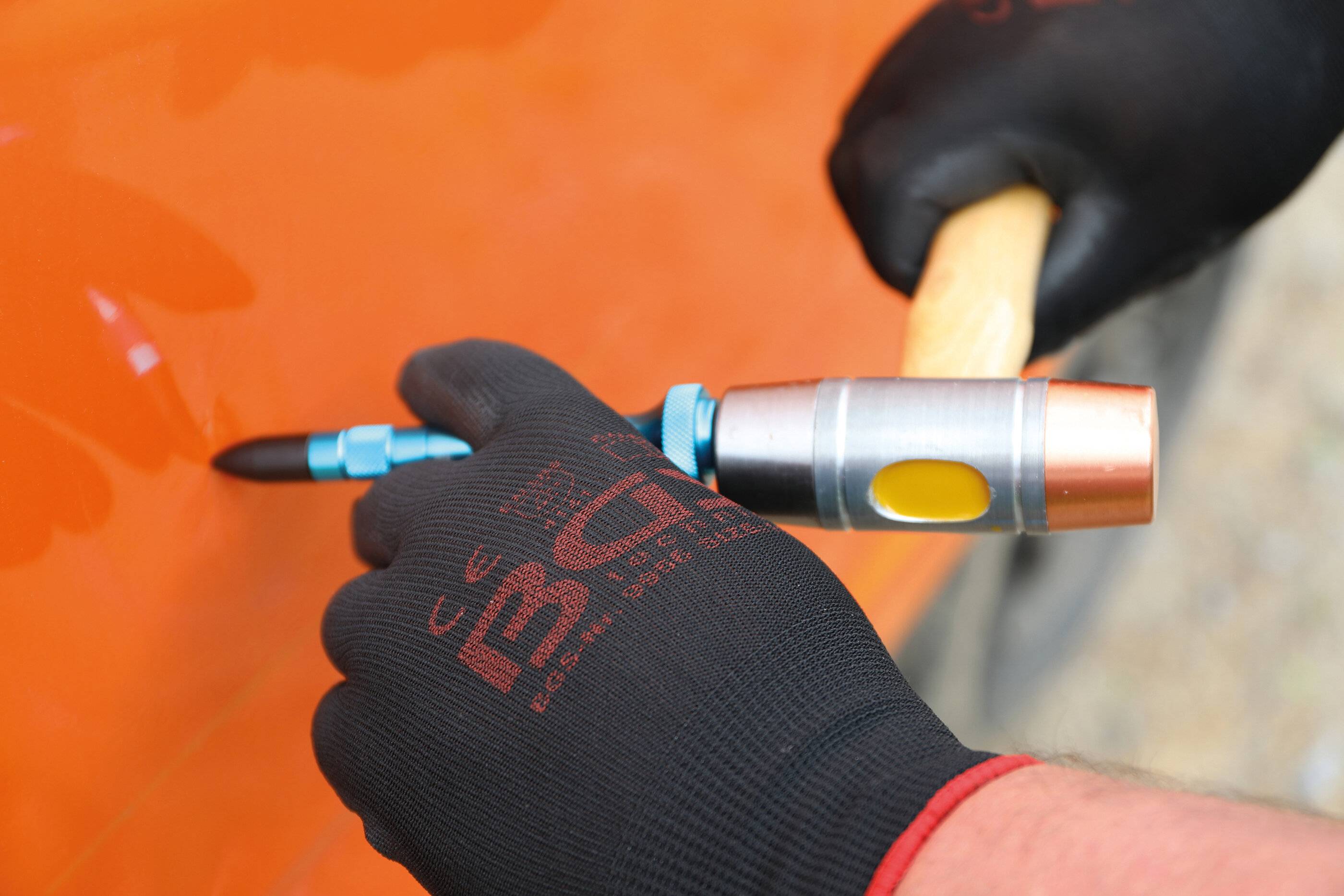 Aluminum-Ausbeulstift mit auswechselbaren Spitzen 100 mm-1