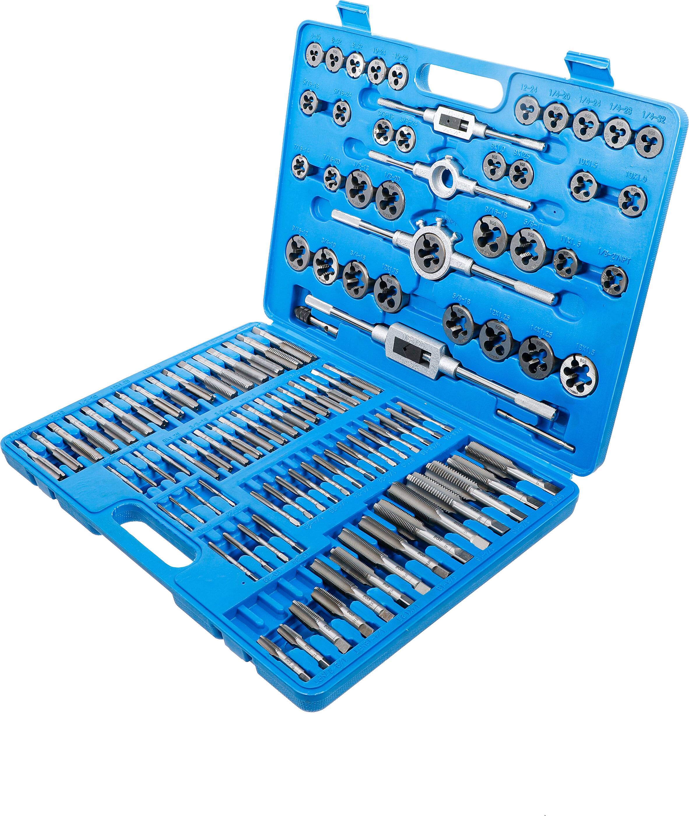 Gewindeschneid-Satz metrisch / Zoll 110-tlg.-2