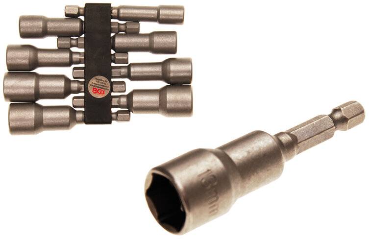 Steckschlüssel-Einsatz-Satz Sechskant Antrieb Außensechskant 6,3 mm (1/4") SW 6 - 13 mm 8-tlg.-0