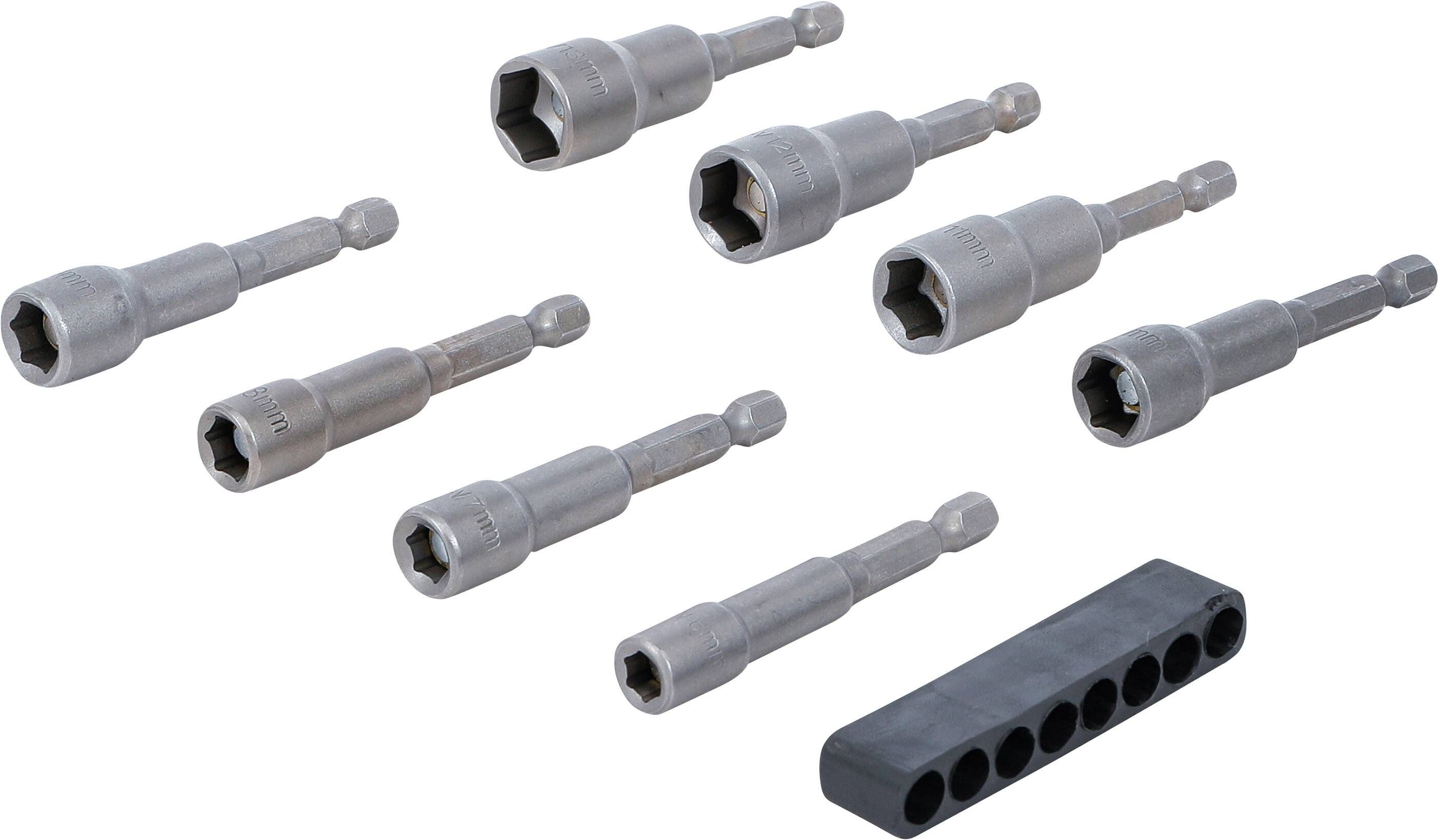 Steckschlüssel-Einsatz-Satz Sechskant Antrieb Außensechskant 6,3 mm (1/4") SW 6 - 13 mm 8-tlg.-1