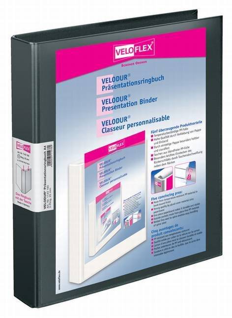 Ringbuch VELODUR A4 2Ring 25mm sw-2
