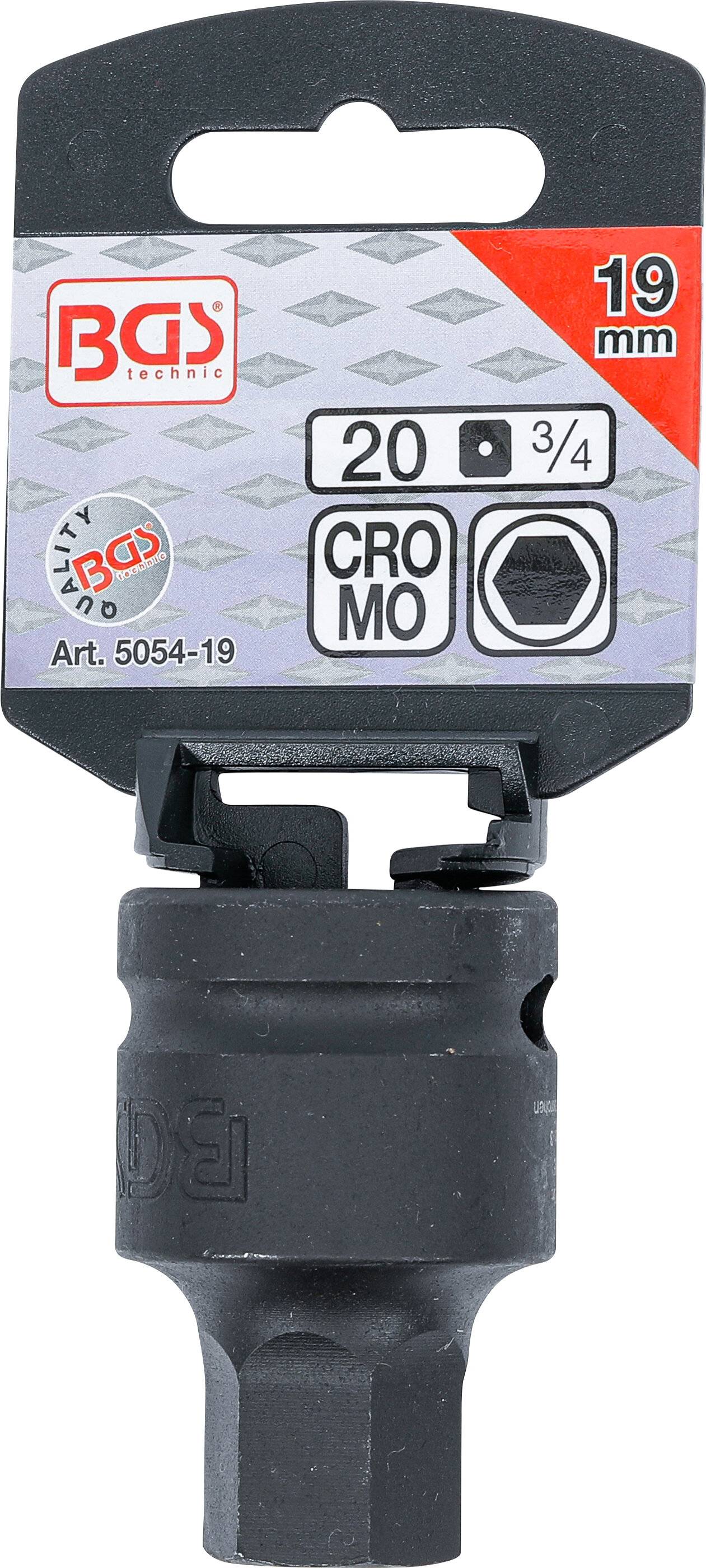 Kraft-Bit-Einsatz Antrieb Innenvierkant 20 mm (3/4") Innensechskant 19 mm-1
