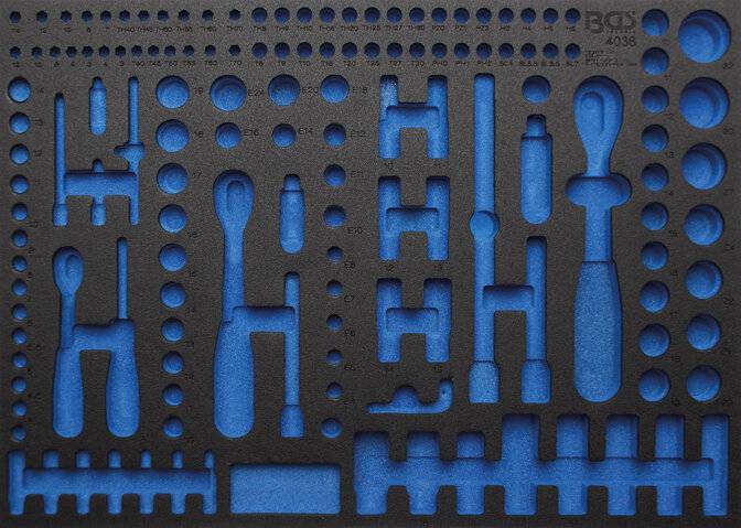 BGS 4036-1 Werkstattwageneinlage 3/3, leer, für Ar t. 4036-0