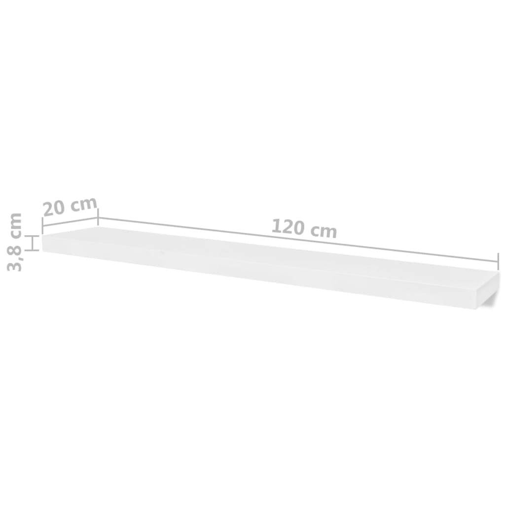 Wandregale 4 Stk. Weiß 120 cm-4