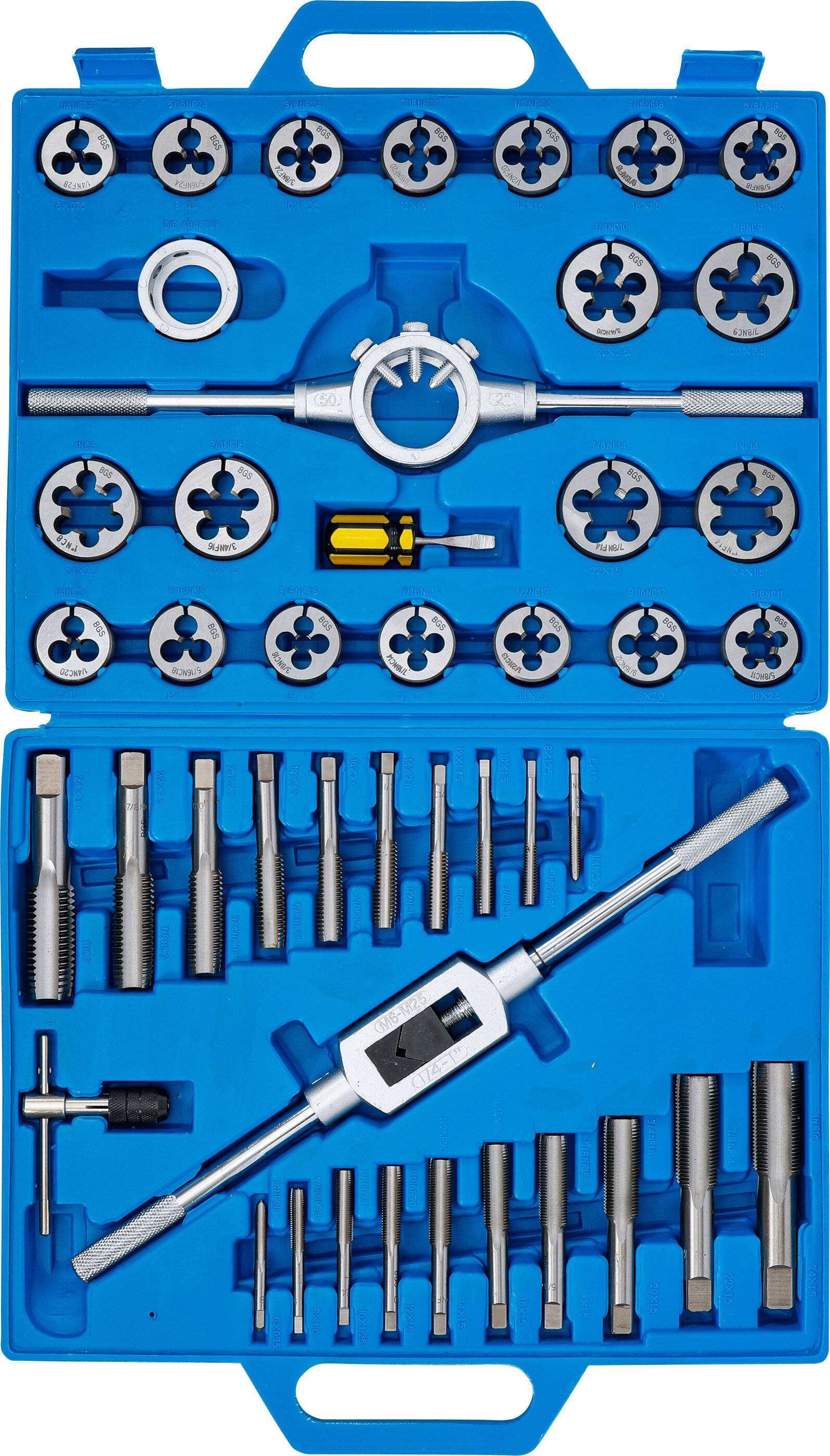 Gewindeschneid-Satz Zoll 1/4" - 1" 45-tlg.-3
