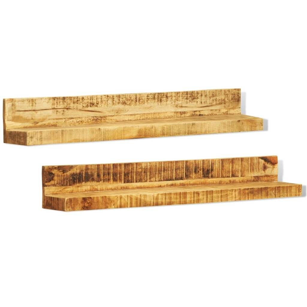 vidaXL Wandregale 2 Stk. Massivholz-6