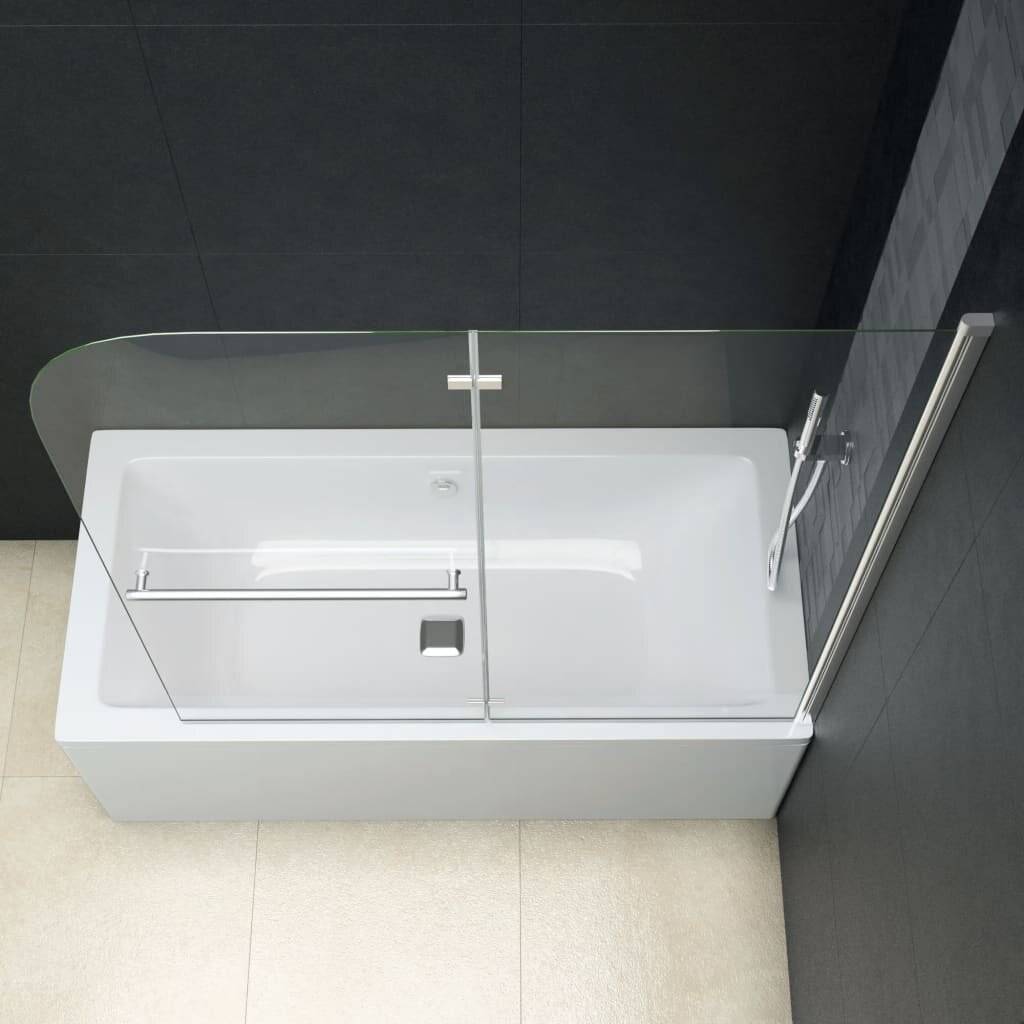 Faltbare Duschkabine 2 Paneele ESG 95 x 140 cm-4