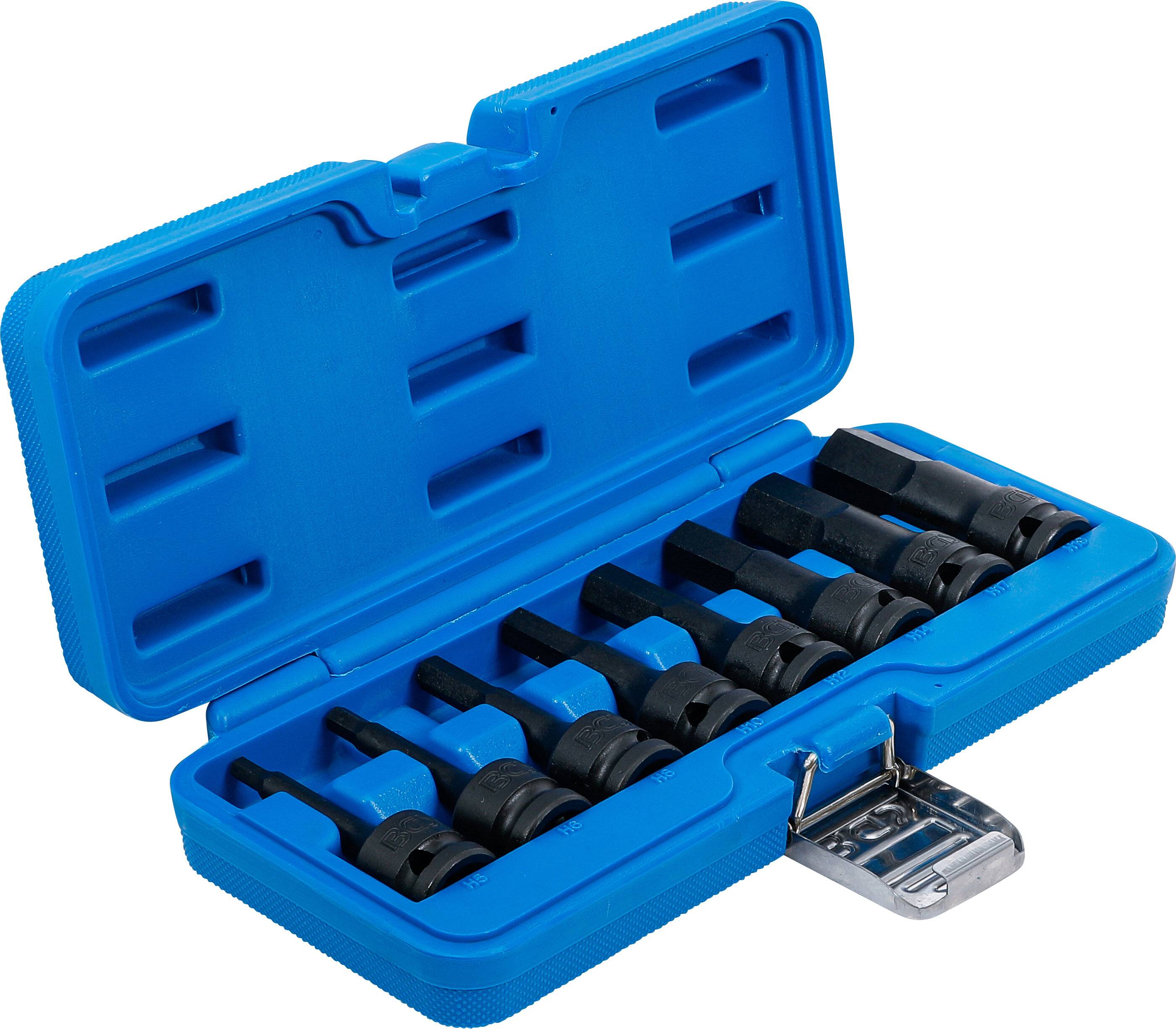 Kraft-Bit-Einsatz-Satz Antrieb innenvierkant 12,5 mm (1/2") Innensechskant 5 - 19 mm 8-tlg.-2