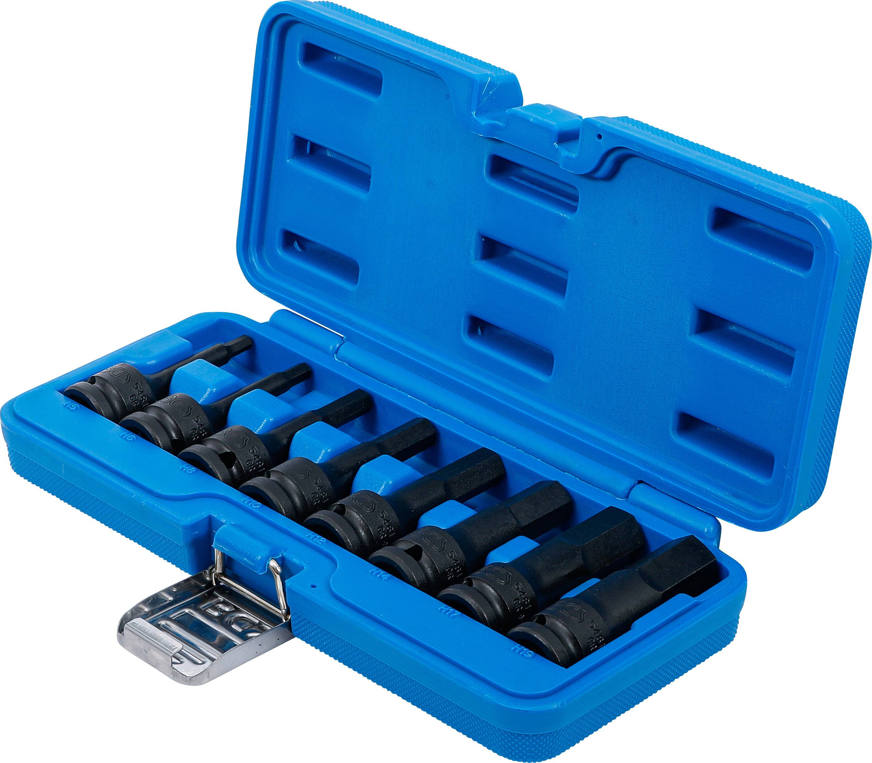 Kraft-Bit-Einsatz-Satz Antrieb innenvierkant 12,5 mm (1/2") Innensechskant 5 - 19 mm 8-tlg.-3