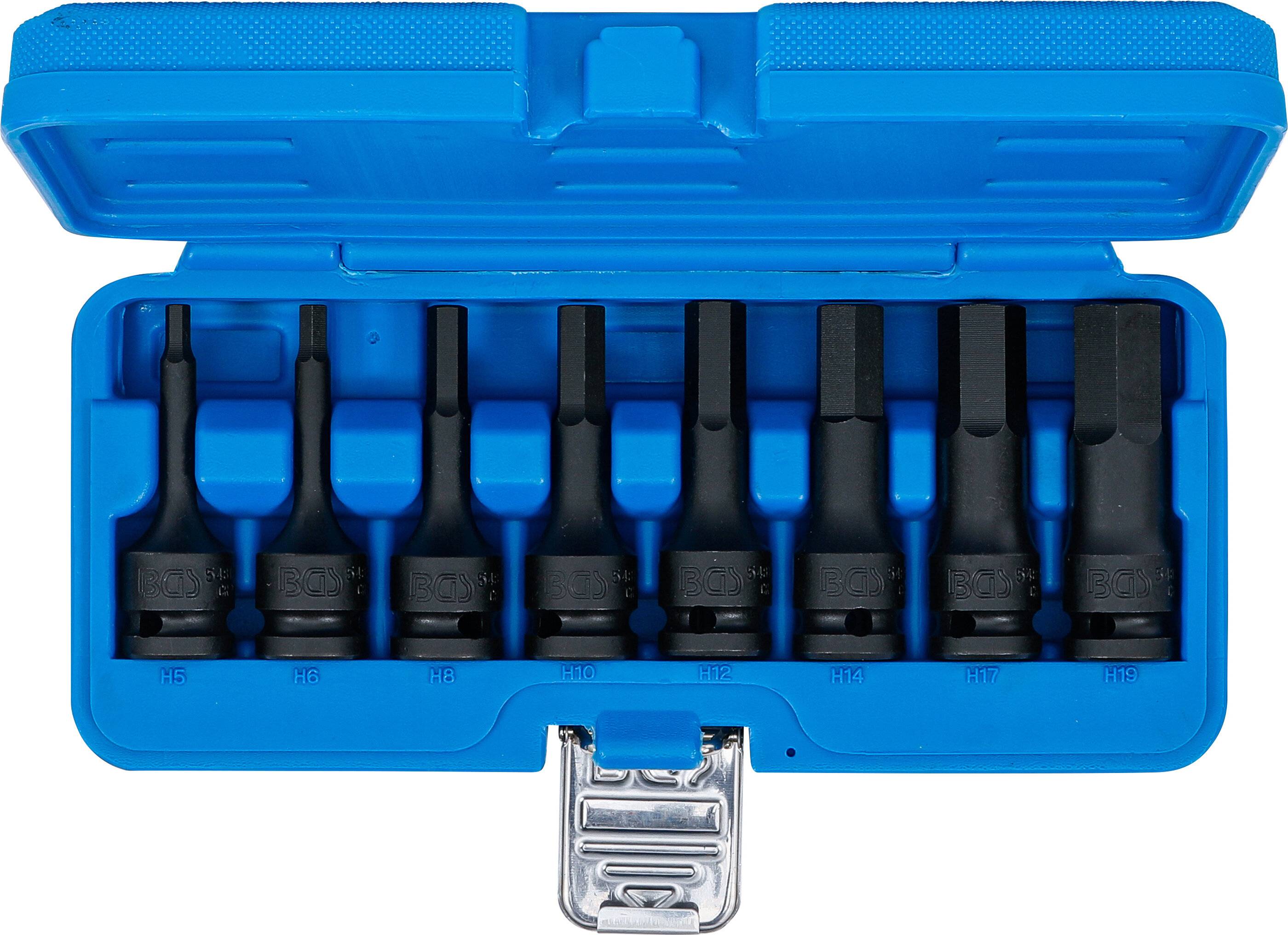 Kraft-Bit-Einsatz-Satz Antrieb innenvierkant 12,5 mm (1/2") Innensechskant 5 - 19 mm 8-tlg.-4