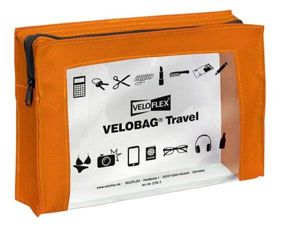 Reißverschlusstasche Velobag Travel A5 orange-1