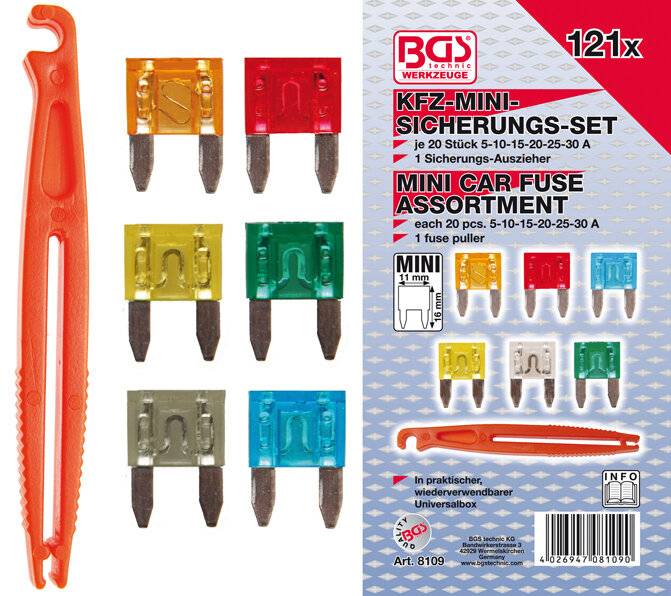 KFZ-Sicherungs-Set - 5 bis 30 Ampere - 121-tlg.-0
