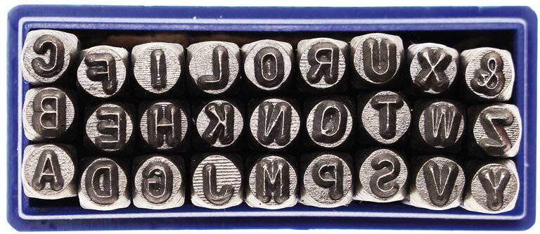 Einschlagbuchstaben 3 mm-0