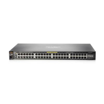 HPE Aruba 2530-48G-PoE+ - Switch - managed - 48 x 10/100/1000 (PoE+) + 4 x Gigabit SFP - Desktop, an Rack montierbar, wa-1