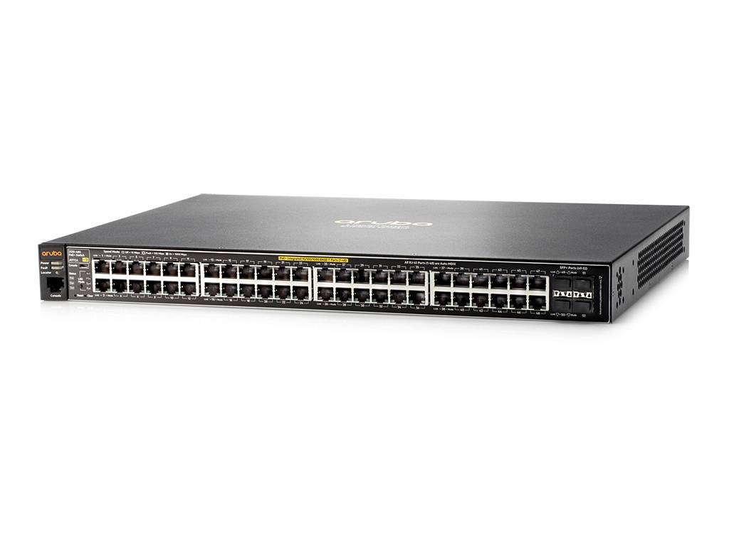 HPE Aruba 2530-48G-PoE+ - Switch - managed - 48 x 10/100/1000 (PoE+) + 4 x Gigabit SFP - Desktop, an Rack montierbar, wa-2
