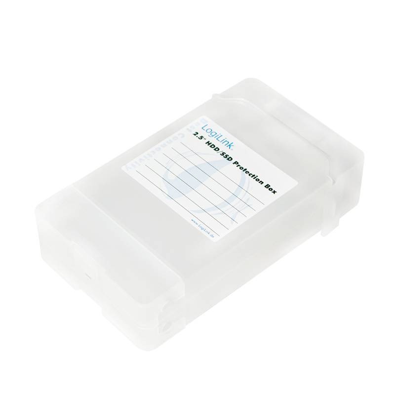 LogiLink Festplatten Schutz-Box für 2x 2,5" HDDs, transparent-1