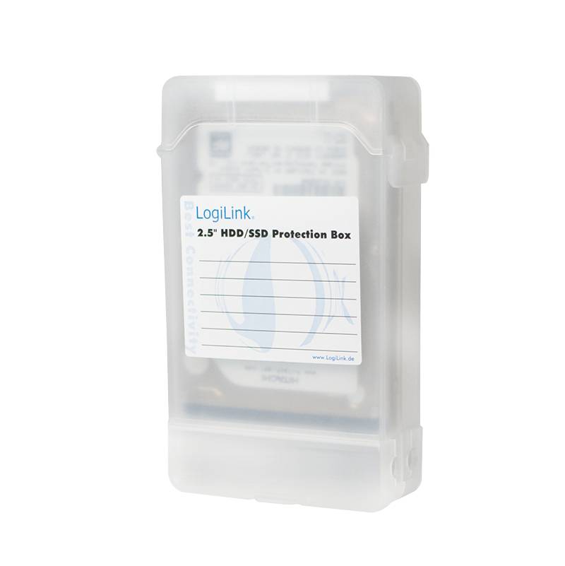 LogiLink Festplatten Schutz-Box für 2x 2,5" HDDs, transparent-2