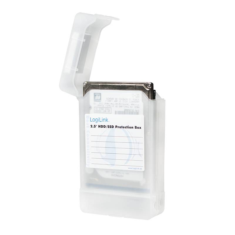 LogiLink Festplatten Schutz-Box für 2x 2,5" HDDs, transparent-3