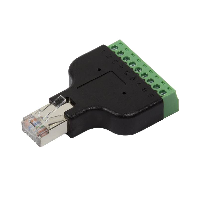 LogiLink Professional RJ45 Stecker auf Terminal Block 8-Pin Adapter-1