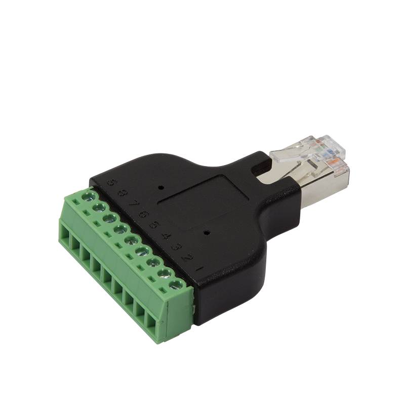 LogiLink Professional RJ45 Stecker auf Terminal Block 8-Pin Adapter-0