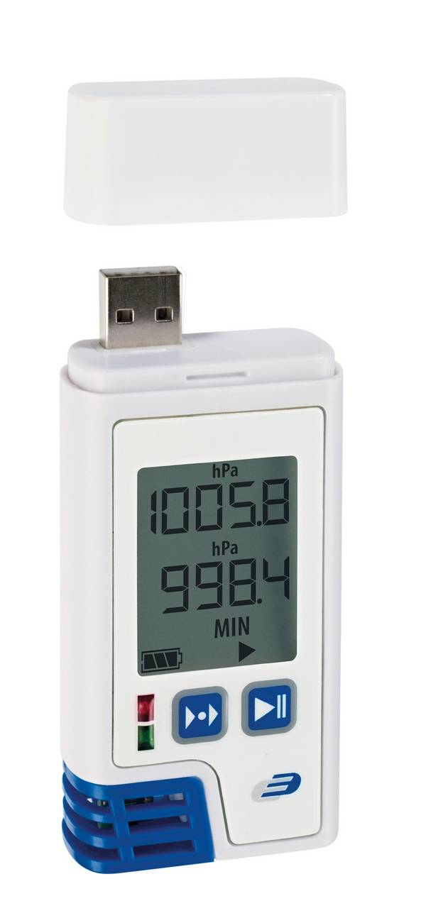 LOG220 PDF-Datenlogger mit Display für Temperatur, Feuchte und Druck