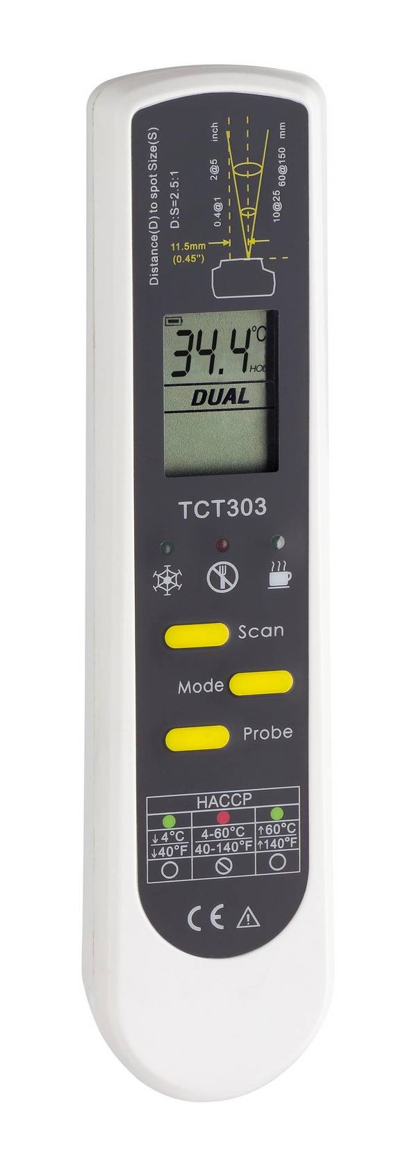 DualTemp Pro Einstech-Infrarot-Thermometer HACCP / EN 13485