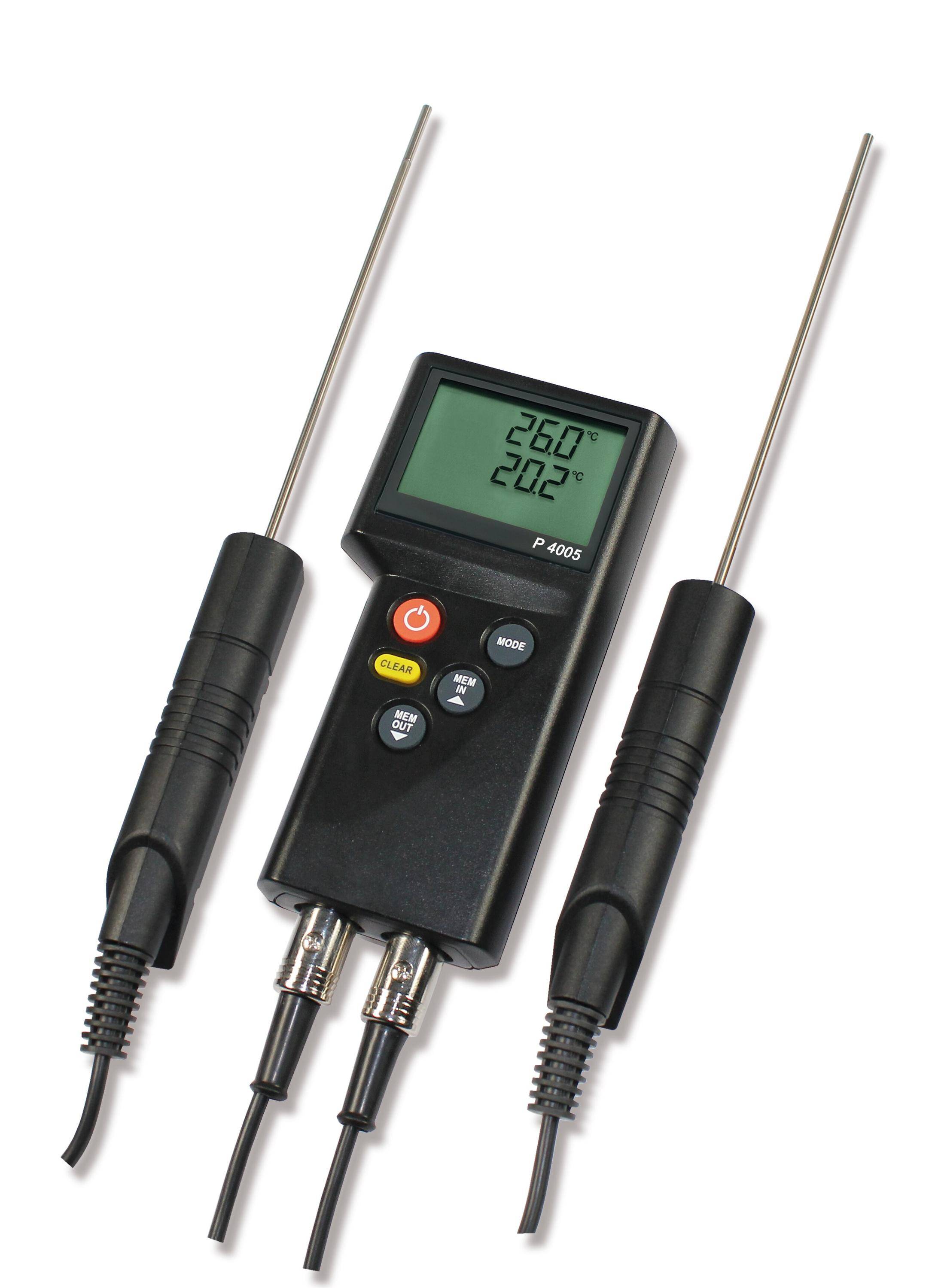 P4005 Profi-Thermometer, 2-Kanal, für PT100 Sensoren-0