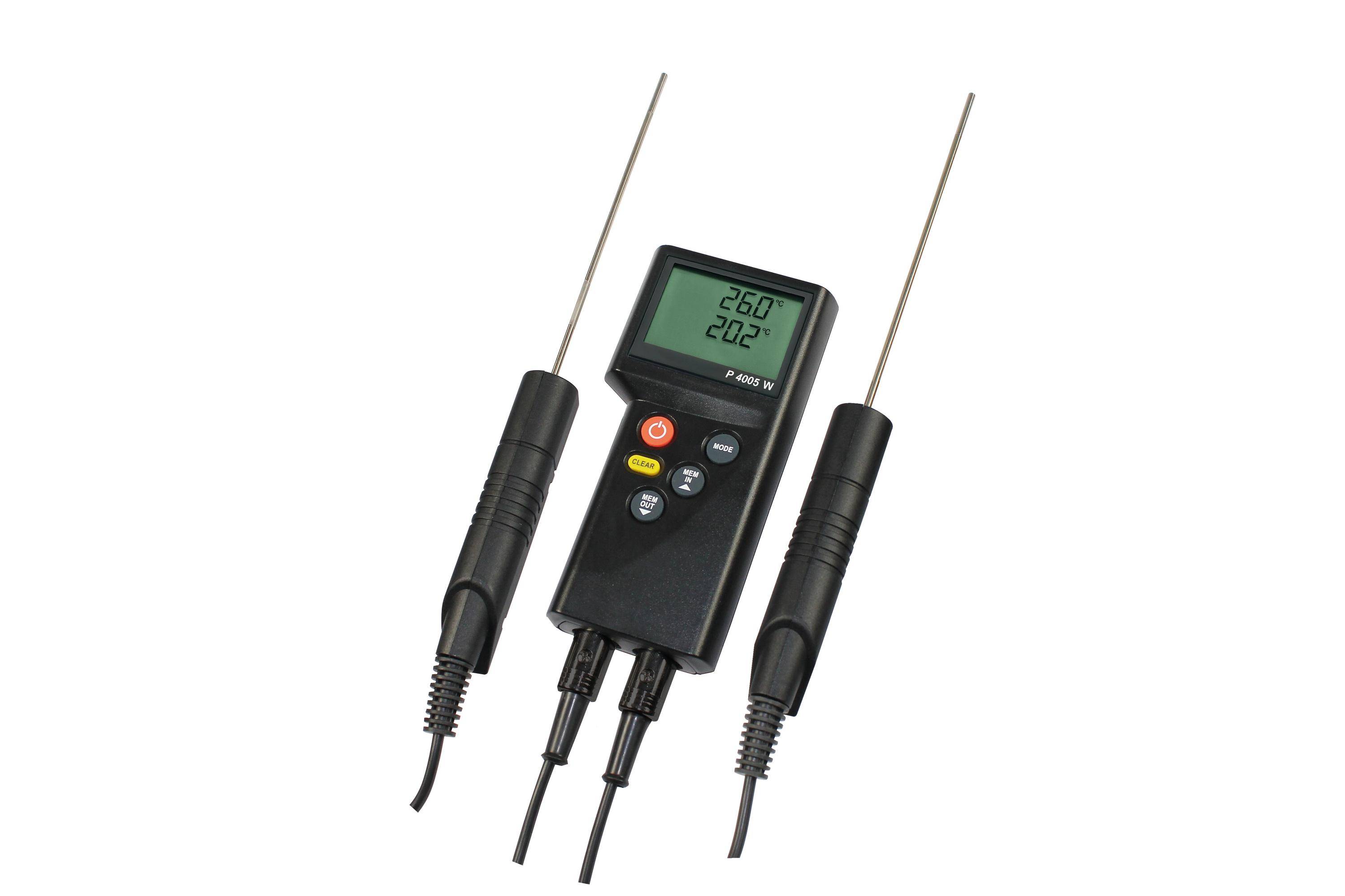 P4005W Wasserdichtes Profi-Thermometer, 2-Kanal, für PT100 Sensoren-0