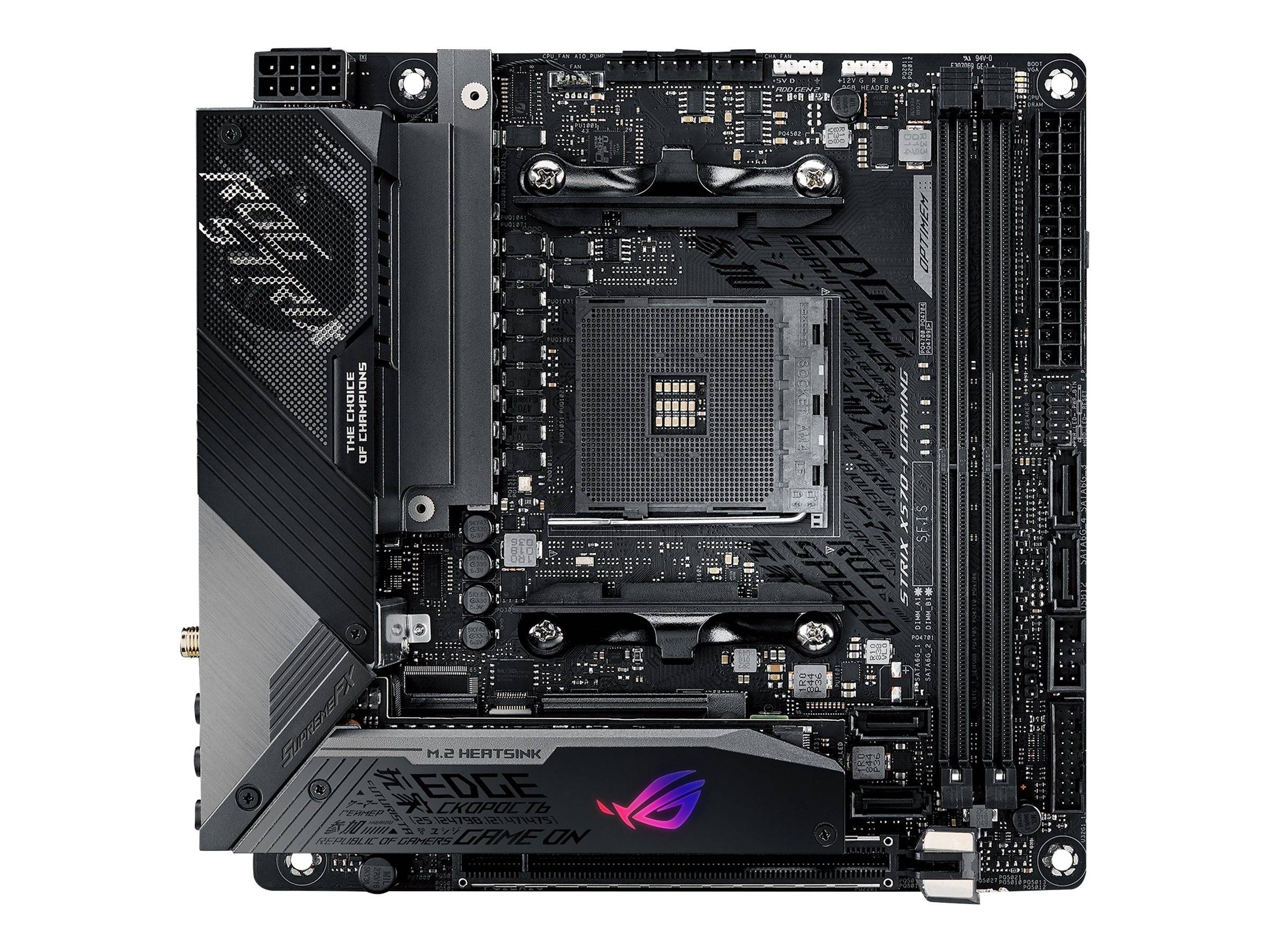 ASUS ROG Strix X570-I Gaming - Motherboard - Mini-ITX - Socket AM4 - AMD X570 Chipsatz - USB-C Gen2, USB 3.2 Gen 1, USB-0