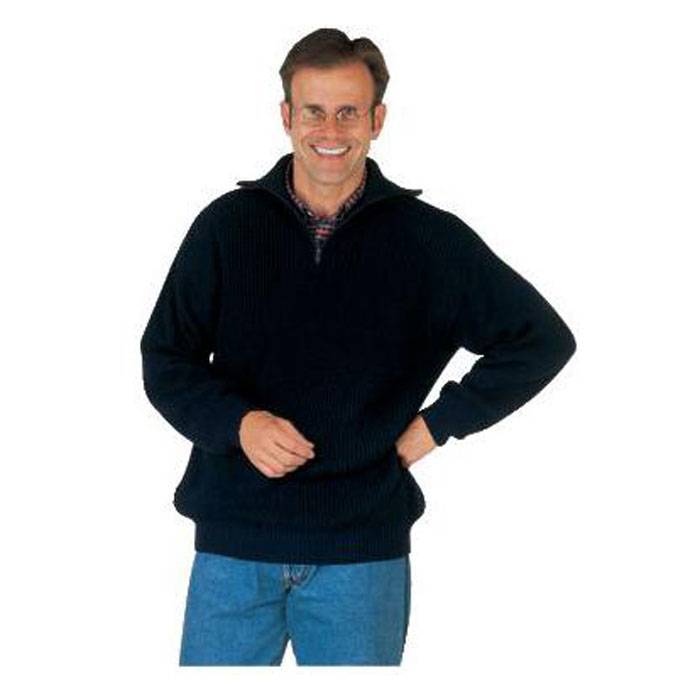 Troyer-Pullover, mit RV, Gr. M, marine-0