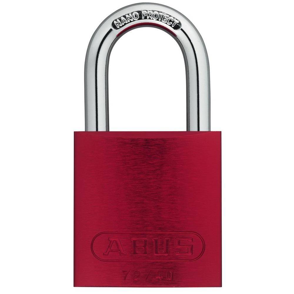 ABUS Vorhangschloss Aluminium 72/40, rot, Bügelhöhe 27mm, 39x74x19mm, 2 Schlüssel-0