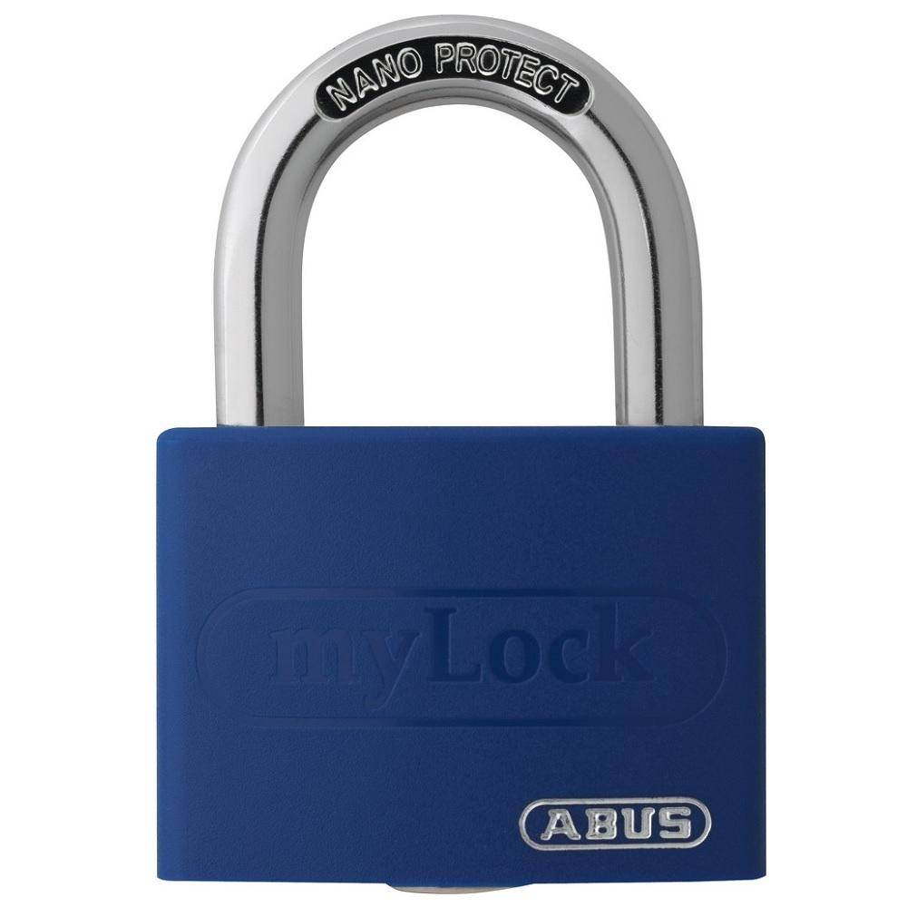 Vorhangschlösser MyLock 802829 Farbe blau Typ MyLock Bügelhöhe 23 mm Bügelstärke 6,5 mm Breite 43 mm-0