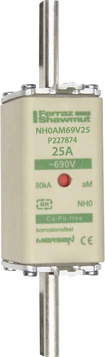 3 Stk. Mersen Sicherungseinsatz NH aM NH0AM69V25