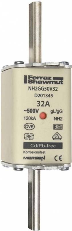 3 Stk. Mersen Sicherungseinsatz NH gG NH2GG50V32-0