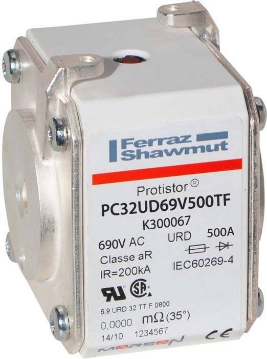 3 Stk. Mersen Sicherungseinsatz aR PC32UD69V500TF