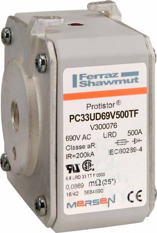 3 Stk. Mersen Sicherungseinsatz aR PC33UD69V500TF-0