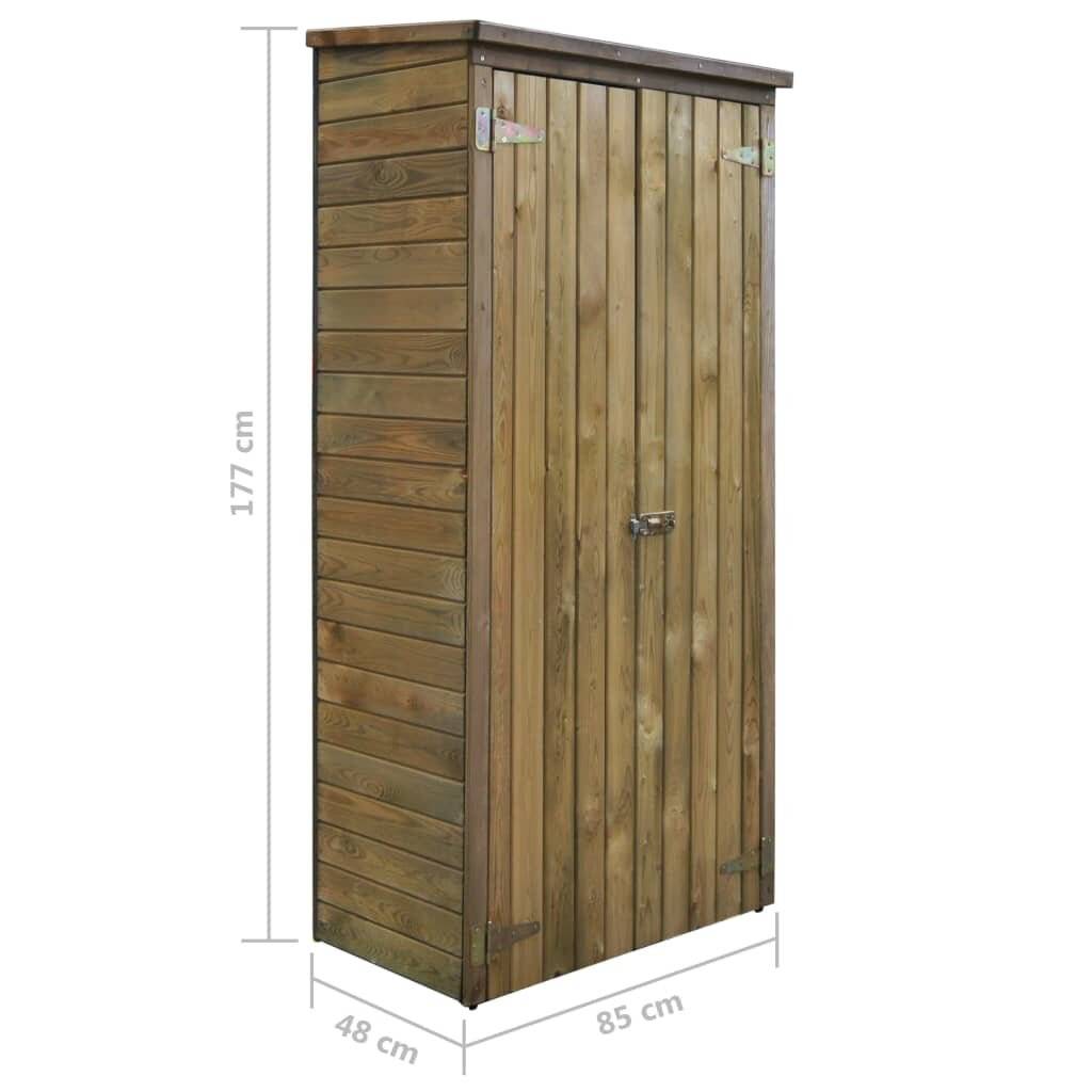 Gartengeräte-Schuppen Kiefernholz 85x48x177 cm-4