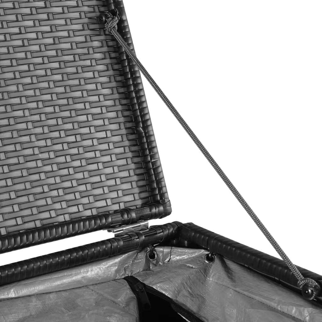 vidaXL Garden-Auflagenbox Schwarz 150x100x100 cm Poly Rattan-5
