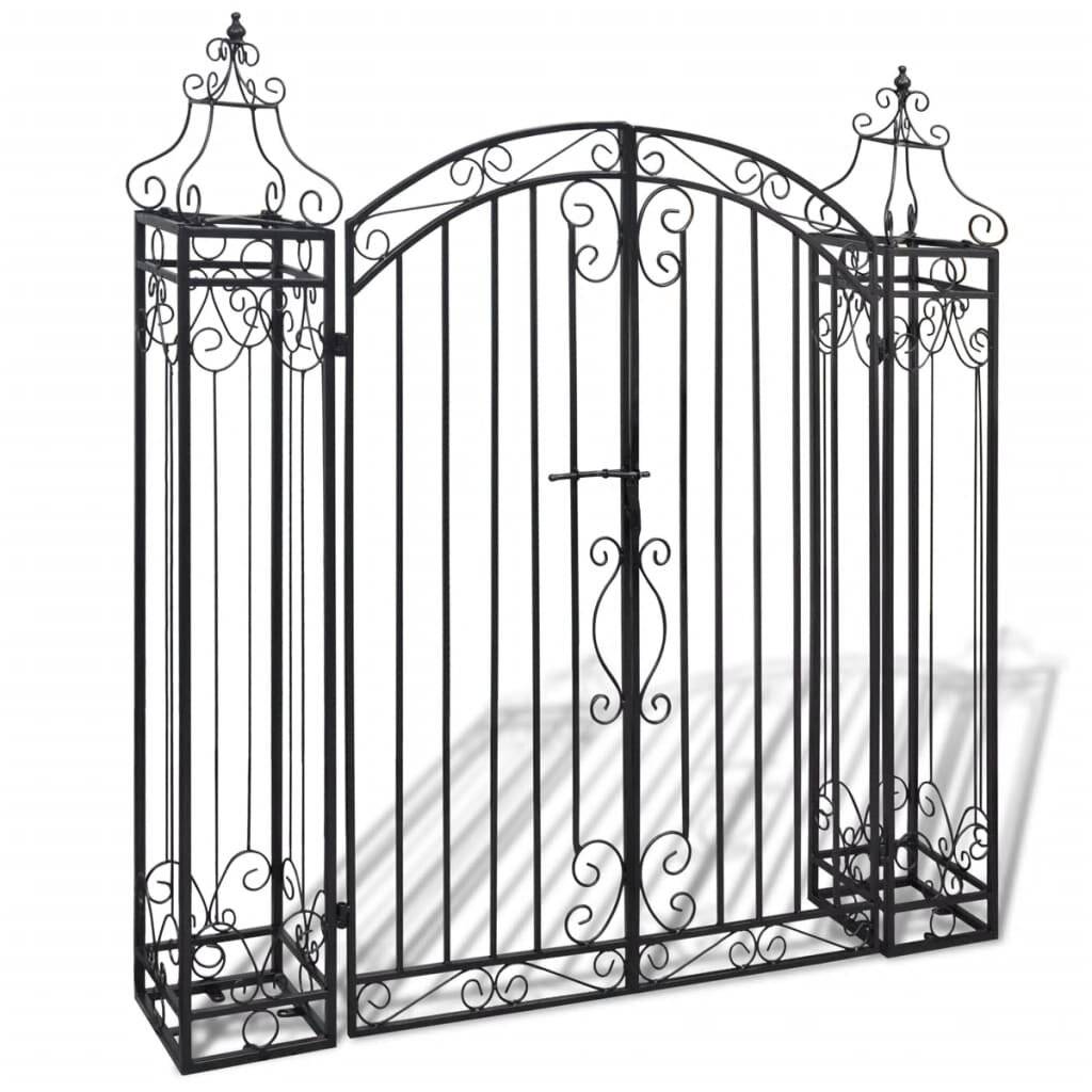 vidaXL Zierendes Gartentor Schmiedeeisen 122×20,5×134 cm-5