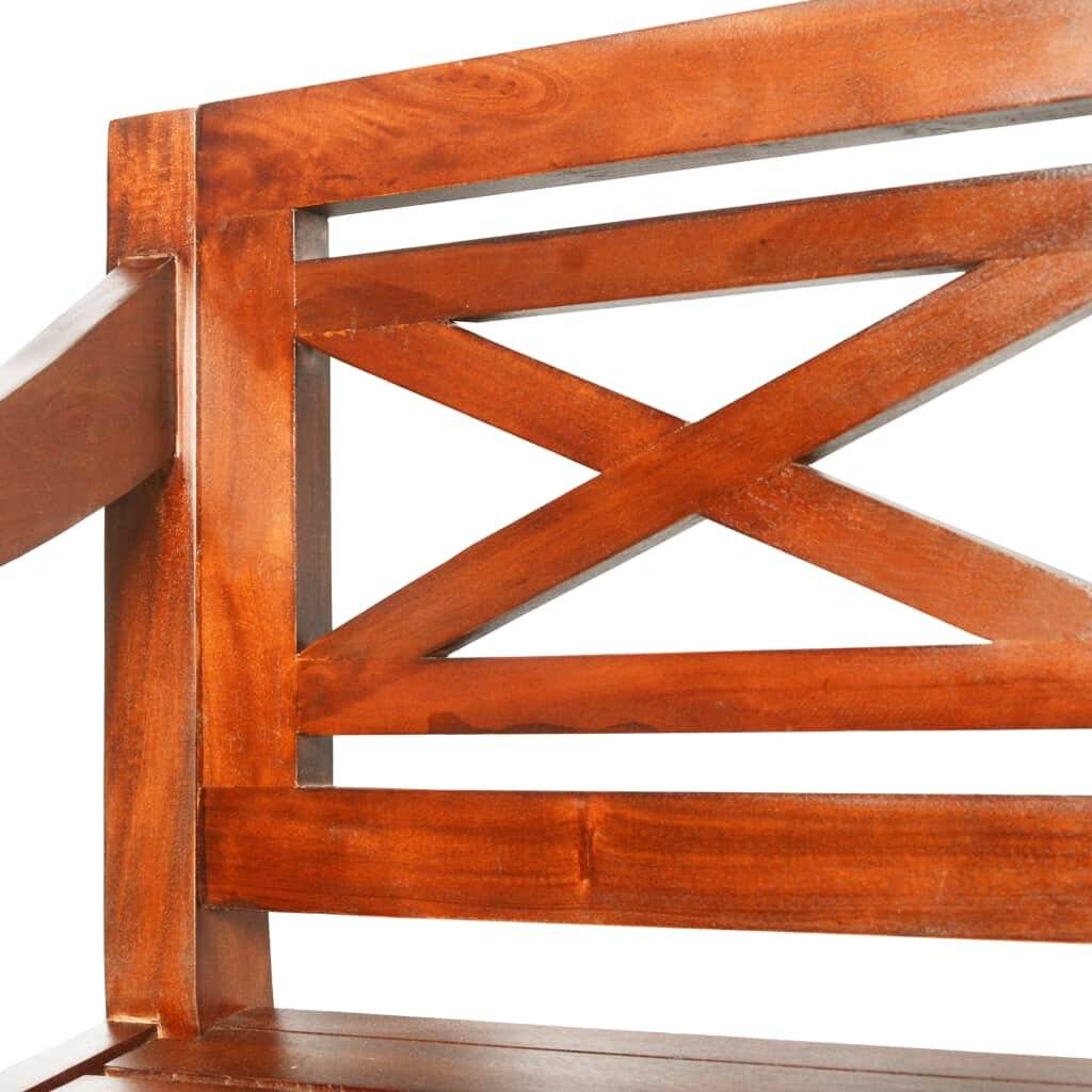 Batavia Bank 98 cm Mahagoni Massivholz Dunkelbraun-3