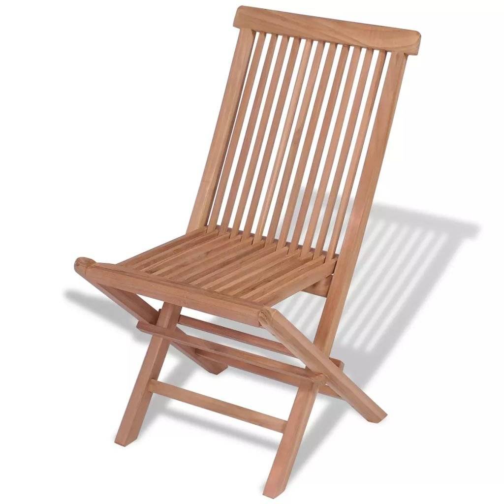 Klappbare Gartenstühle 2 Stk. Massivholz Teak-1