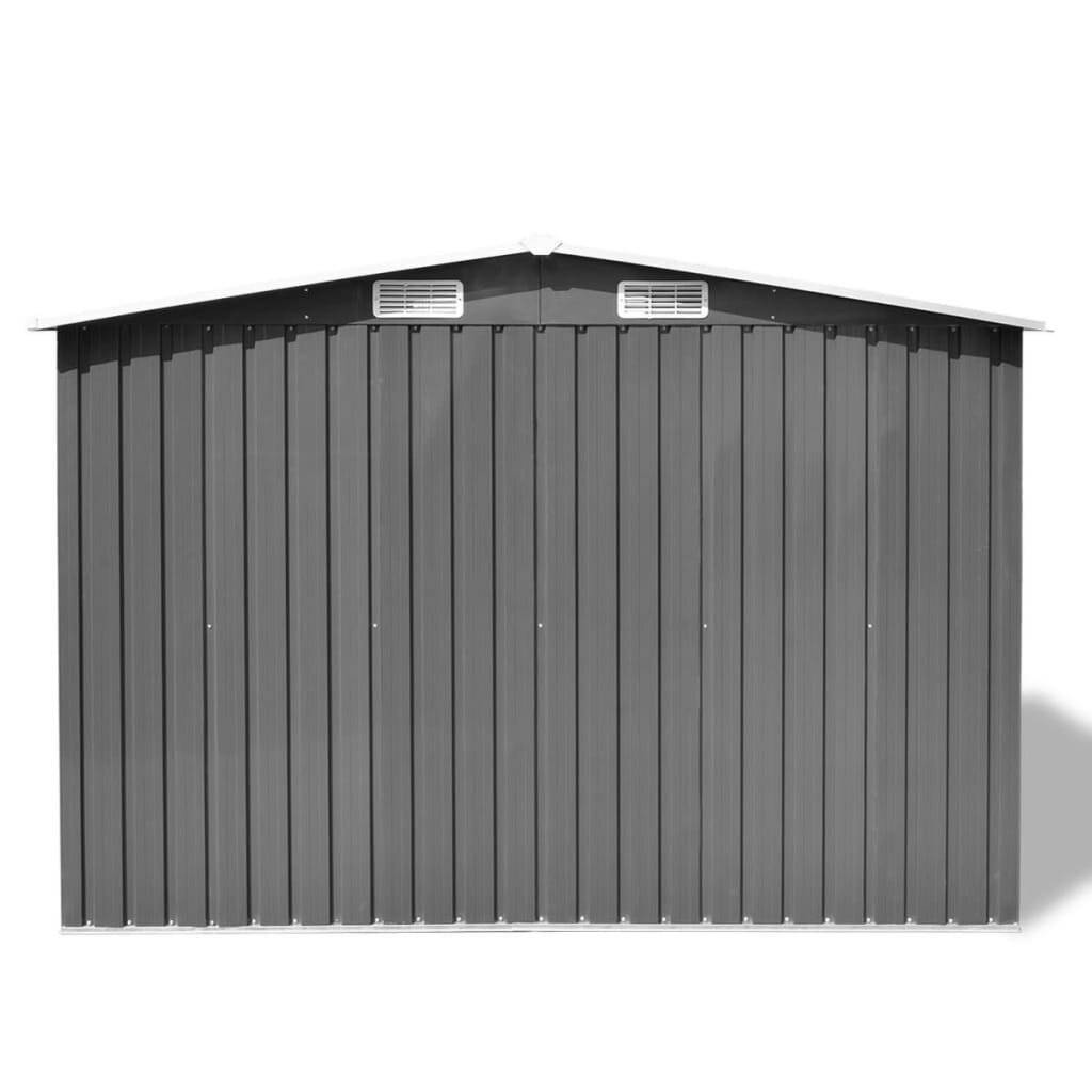 Gartenschuppen Grau Metall 257 x 205 x 178 cm-4