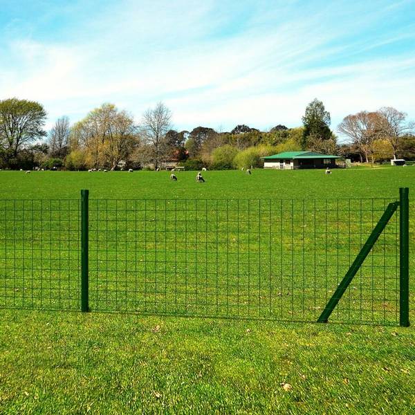 Gitterzaun-Satz Gitterzaun Gartenzaun Maschendraht 10 x 0,8 m
