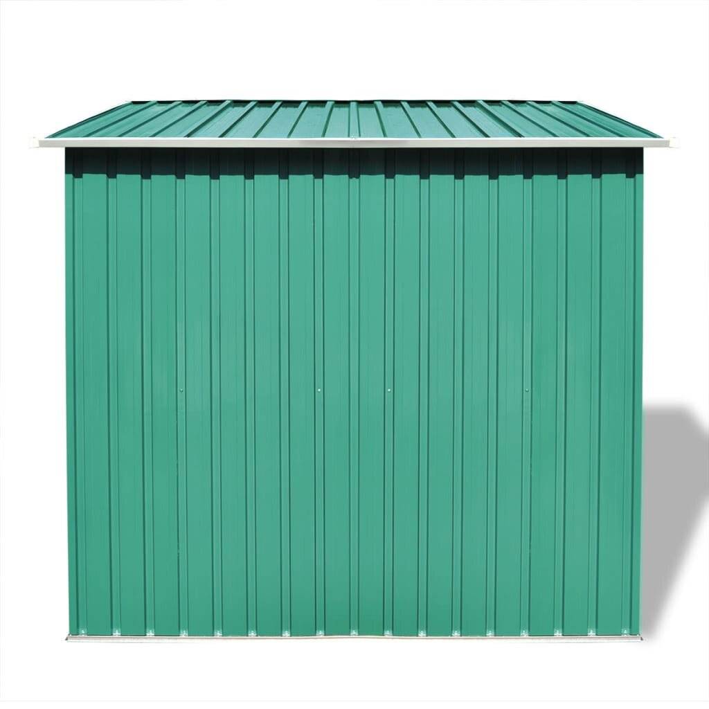 vidaXL Gartenschuppen Grün Metall-5