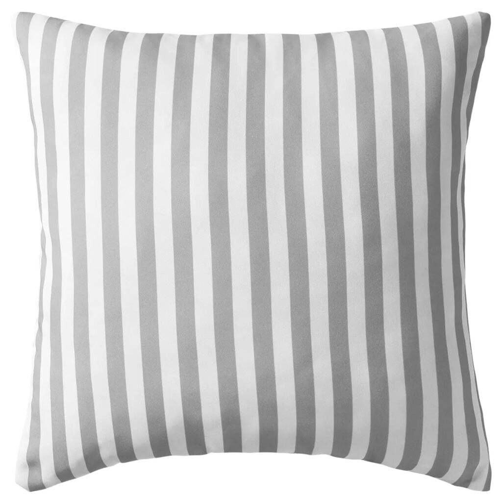 Gartenkissen 2 Stk. Streifenmuster 45 x 45 cm Grau-2