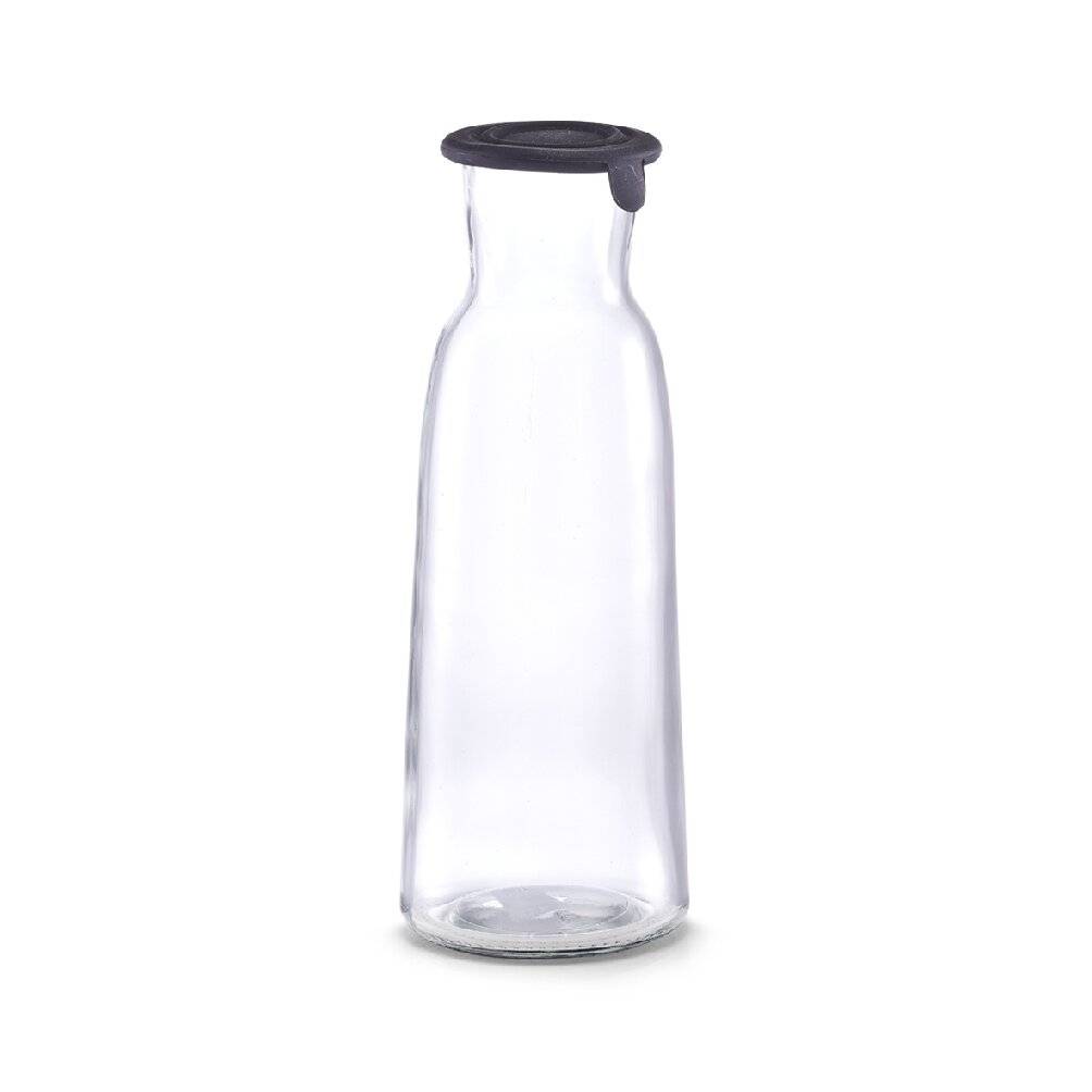 Glaskaraffe m. Silikondeckel, 1000 ml, schwarz ca. Ø 9,4 x 25,7 cm-1