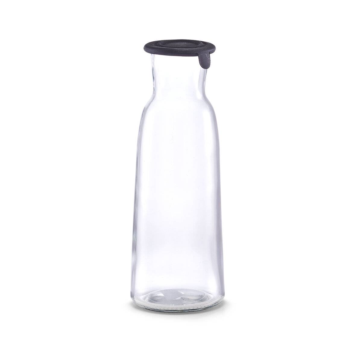 Glaskaraffe m. Silikondeckel, 1000 ml, schwarz ca. Ø 9,4 x 25,7 cm-2