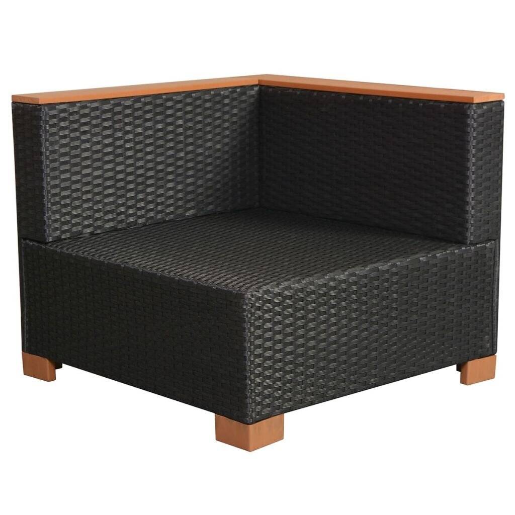 Symbolbild für 8-tlg. Garten-Lounge-Set mit Auflagen Poly Rattan Schwarz